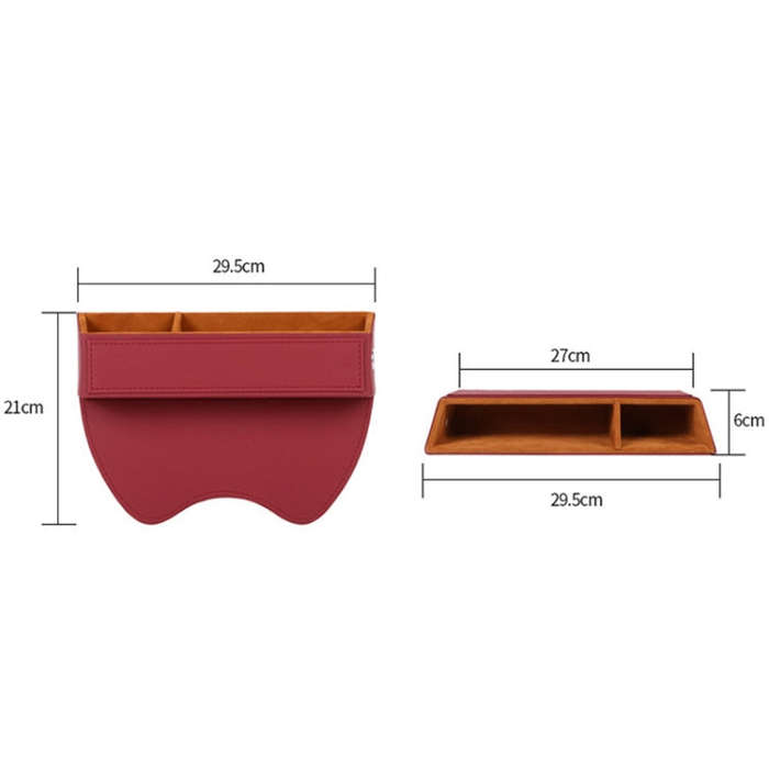 Car Crevice Sundries Storage Box Car Interior Decoration Supplies, Color: Brown White Line Co-pilot