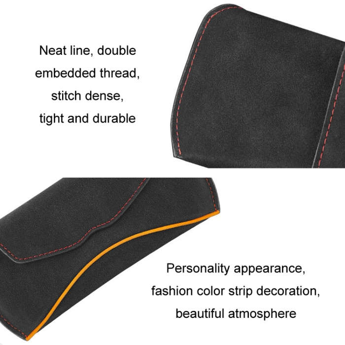 Car Sun Visor Multifunctional Glasses Case Card Storage Bracket(Red)