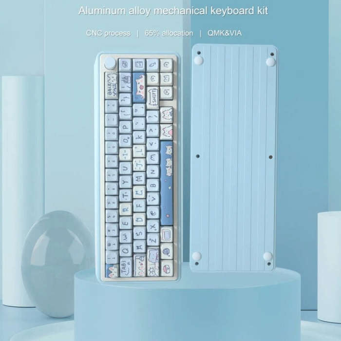 148 Keys MDA Height 5-sided Heat Rise PBT Mechanical Keyboard Keycaps(Blue)