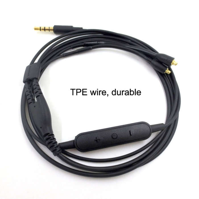 For Shure SE215+ MMCX Interface Audio Headphone Cable With Wire Control and Call Function