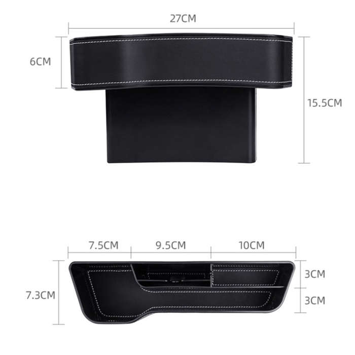 Car Crevice Storage Box Seat Decoration Finishing Box, Color: Red Suede Principal Driver
