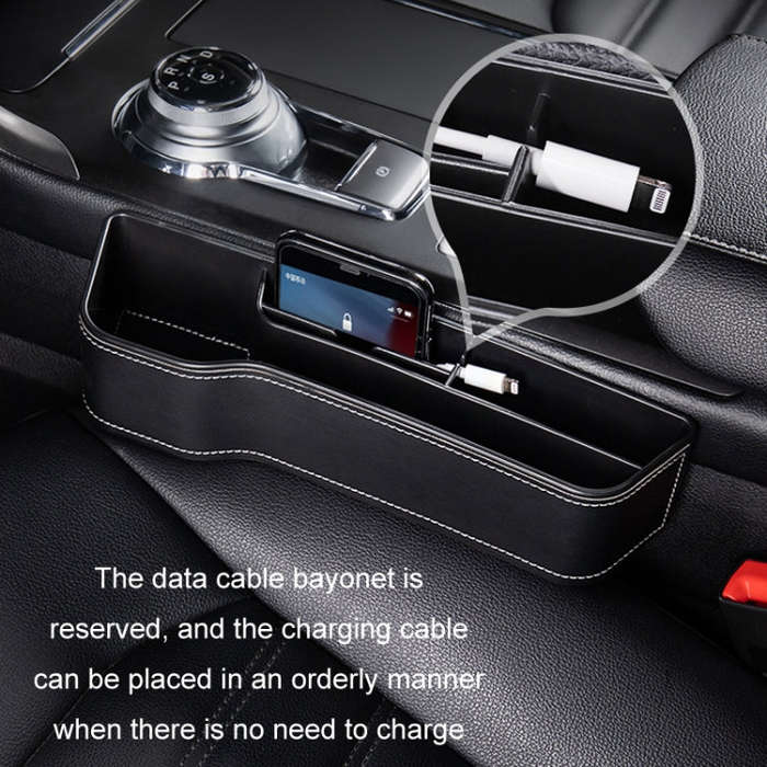 Car Crevice Storage Box Seat Decoration Finishing Box, Color: Red Suede Principal Driver