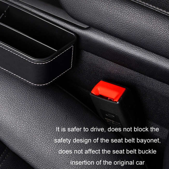 Car Crevice Storage Box Seat Decoration Finishing Box, Color: Red Suede Principal Driver