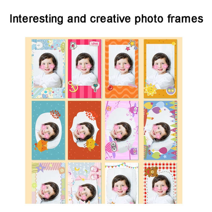 Children Instant Print Camera 1080P 2.4-Inch IPS Screen Dual Lens Photography Camera(Pink)