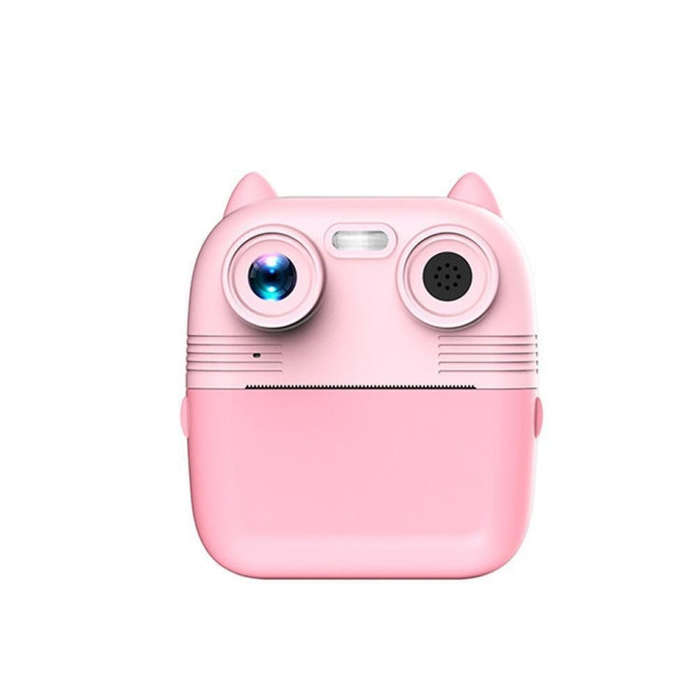 1080P Instant Print Camera 2.8-inch IPS Screen Front and Rear Dual Lens Kids Camera, Spec: Pink