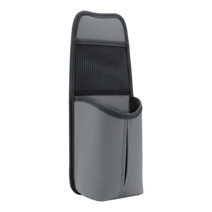 Car Seat Leather Multifunctional Tissue Water Cup Storage Hanging Bag(Grey)