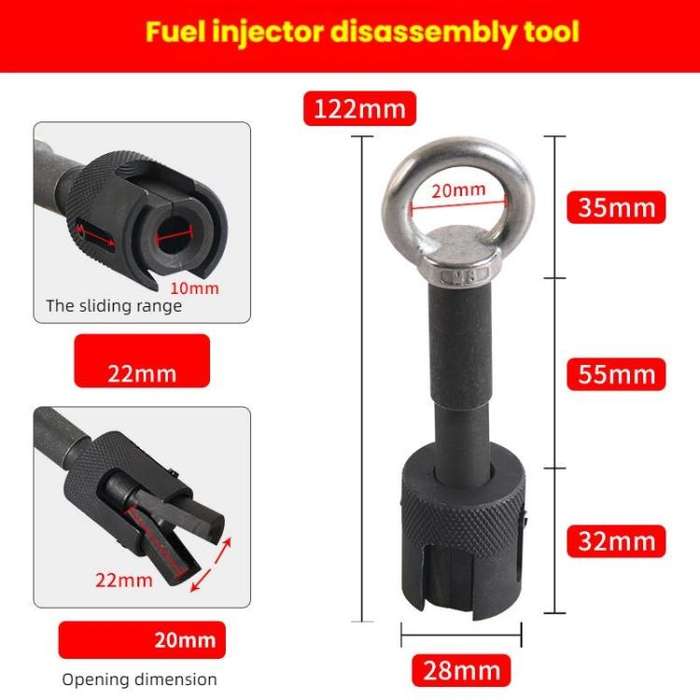 For Land Rover Engine Injector Removal Special Tool(Black)