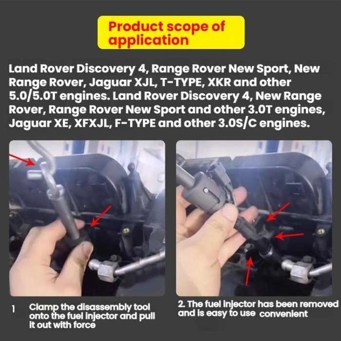 For Land Rover Engine Injector Removal Special Tool(Black)