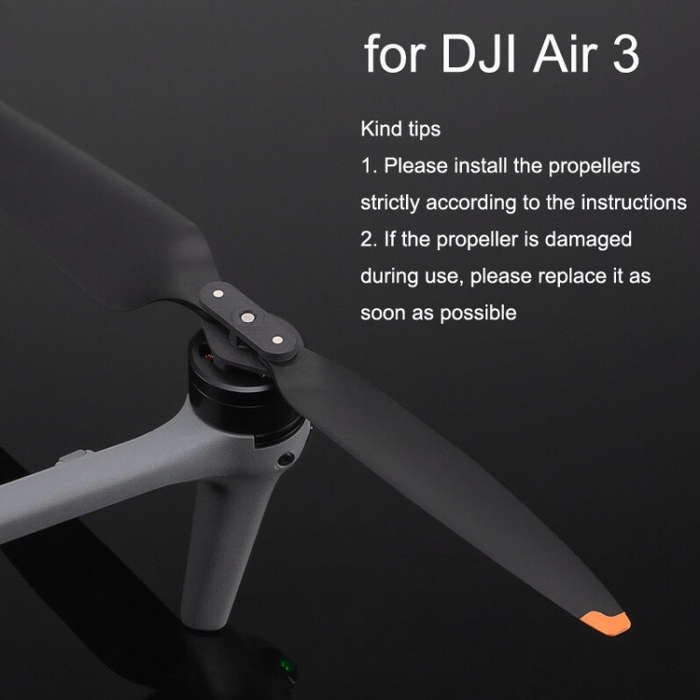 Original DJI Air 3 / 3S 1pair Noise Reduction Propeller(Black)