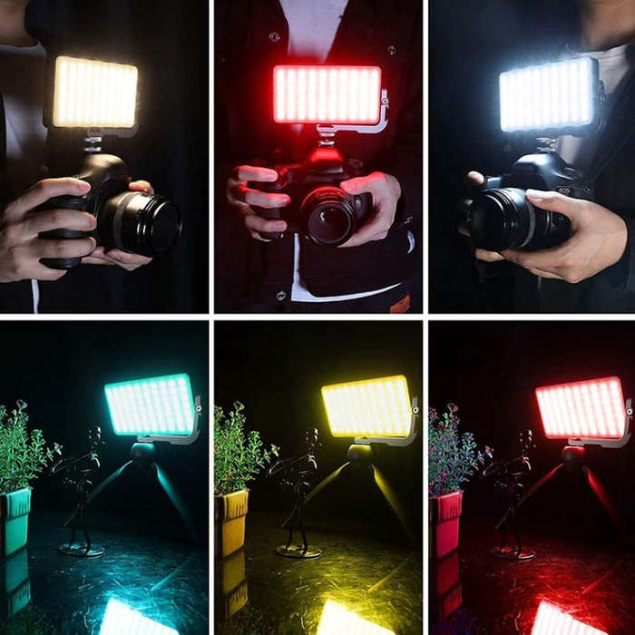 Pixel G3 Flat Panel RGB Fill Light Handheld Photography Camera Dimmable Desktop Mini Pocket Lamp(...