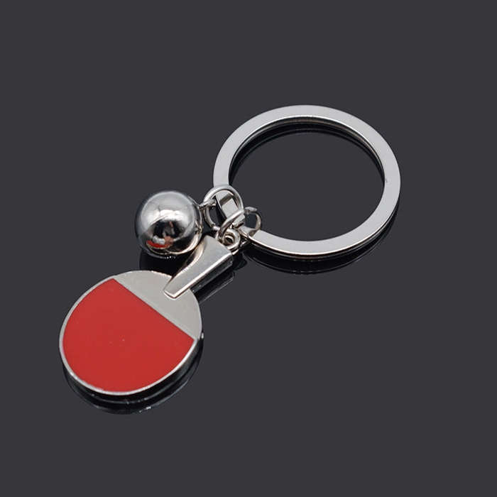 2pcs Table Tennis Metal Keychain Small Gift(BY-030)