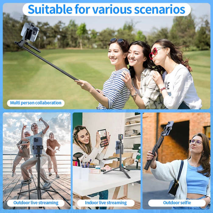 Pixel ST2 1.6m Anti Shake Selfie Stick Head Tripod Handheld Portable Folding Remote Control Outdo...