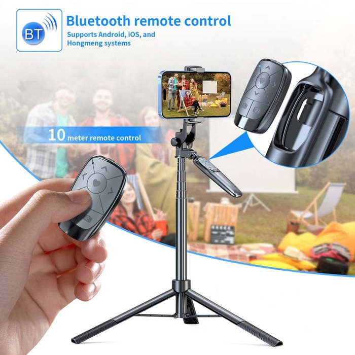 Pixel ST2 1.6m Anti Shake Selfie Stick Head Tripod Handheld Portable Folding Remote Control Outdo...