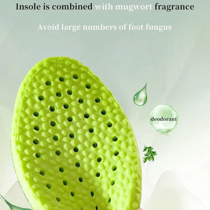 Wormwood Deodorant Running Insoles Memory Foam Breathable Orthopedic Shoes Pad, Size: 44(Black)