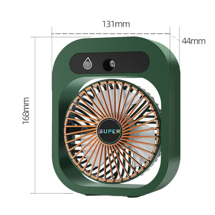 USB Charging Humidification Air Conditioner Fan Nano Spray Desktop Portable Cooling Fan(White)