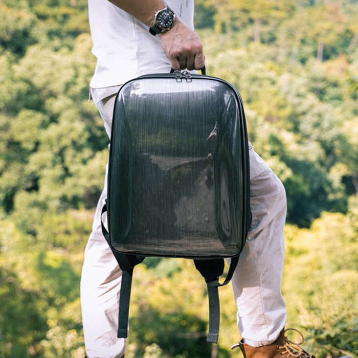 For DJI AVATA Storage Bag Hard Shell Waterproof Shoulder Bag Backpack(Yellow EVA Lining)