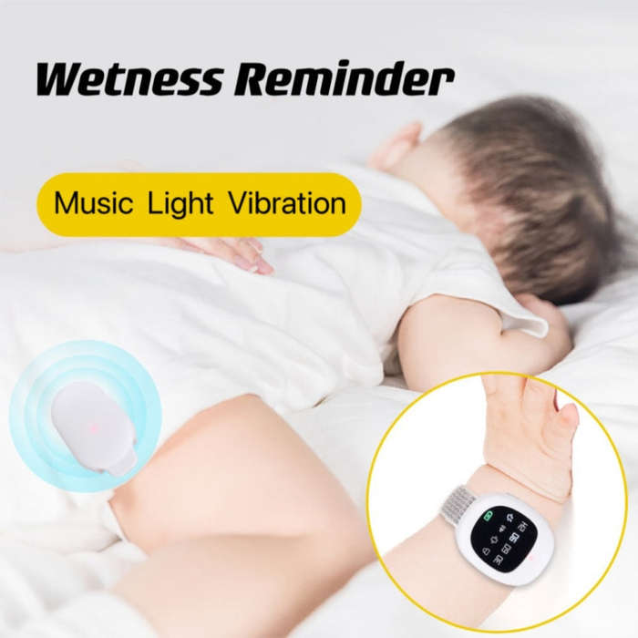 Wireless Timing Bedwetting Alarm Potty Training Watch For Elderly and Kids(White)