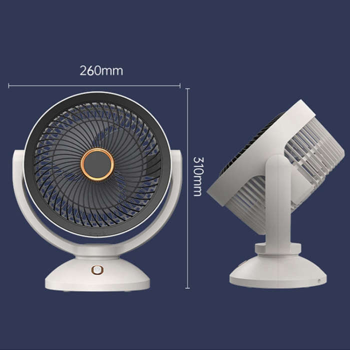 Desktop Air Circulation Upright Night Light Fan Household Rotatable Turbo Fan, Style: Charging Model
