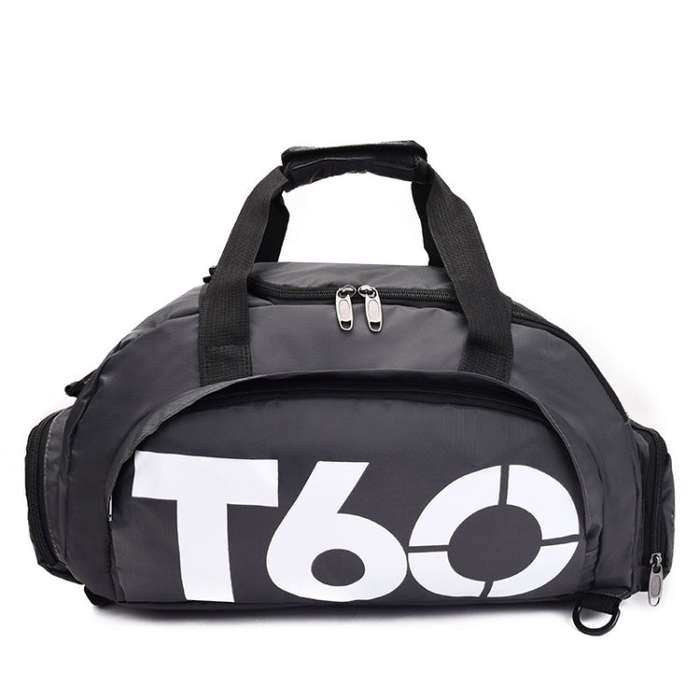 Fitness Football Backpack Swimming Taekwondo Waterproof Nylon Multi-purpose Travel Bag(Dark Gray)