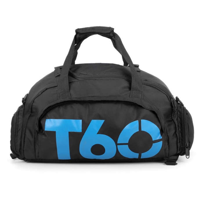 Wet and Dry Separation Fitness Backpack Swimming Taekwondo Waterproof Travel Bag(Simple Black Bot...
