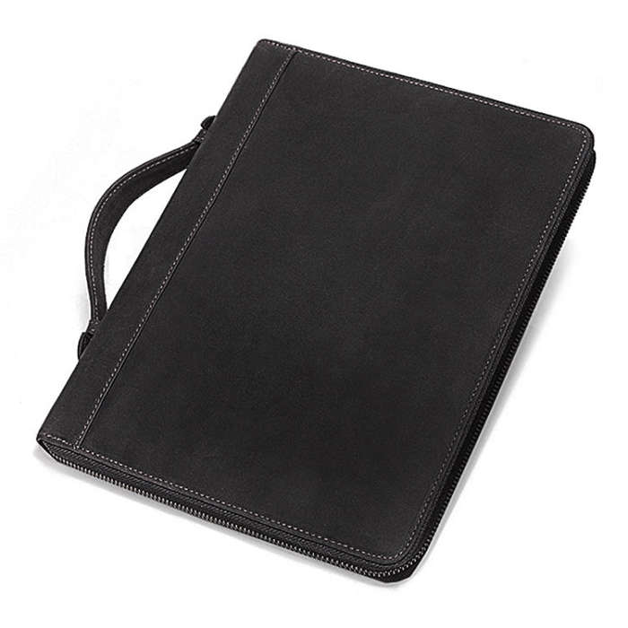 HUMERPAUL Tablet Protective Leather Case Handbag Business Leather Computer Bag(Black)