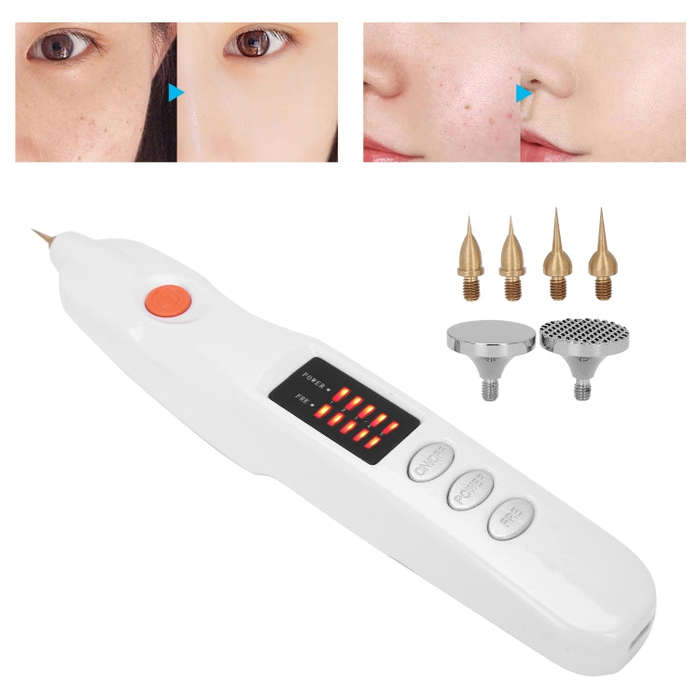 Spot Mole Pen Spot Removal Instrument Home Beauty Instrument, Spec: US  Plug -in Model(White)