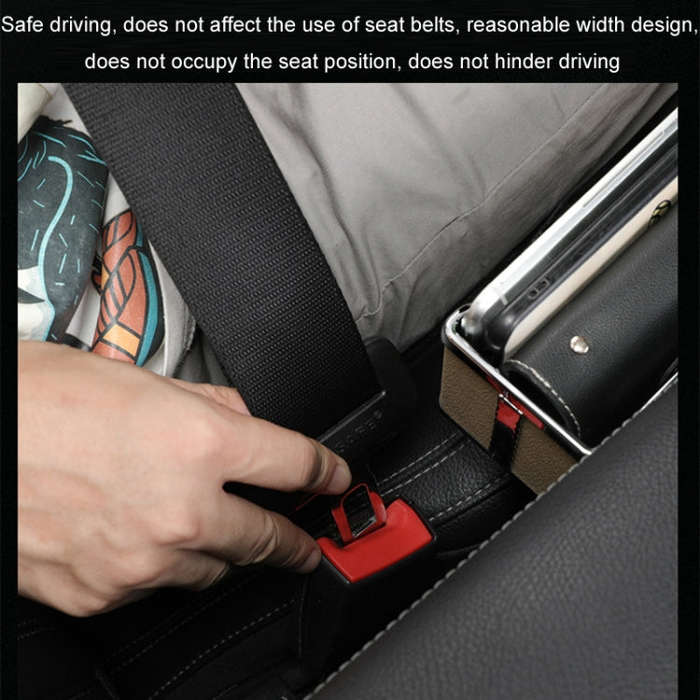 Car Seat Gap Storage Box Multifunctional Mobile Phone USB Charger, Color: Standard Brown