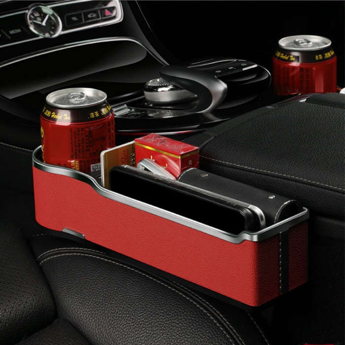 Car Seat Gap Storage Box Multifunctional Mobile Phone USB Charger, Color: QC3.0 Black