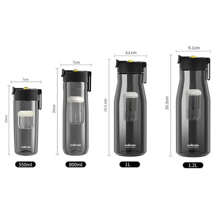 Nobvan Magic Ball Magnetic Bomb Tea Warehouse Tritan Large Capacity Sports Cup, Style: 550ml (Gray)