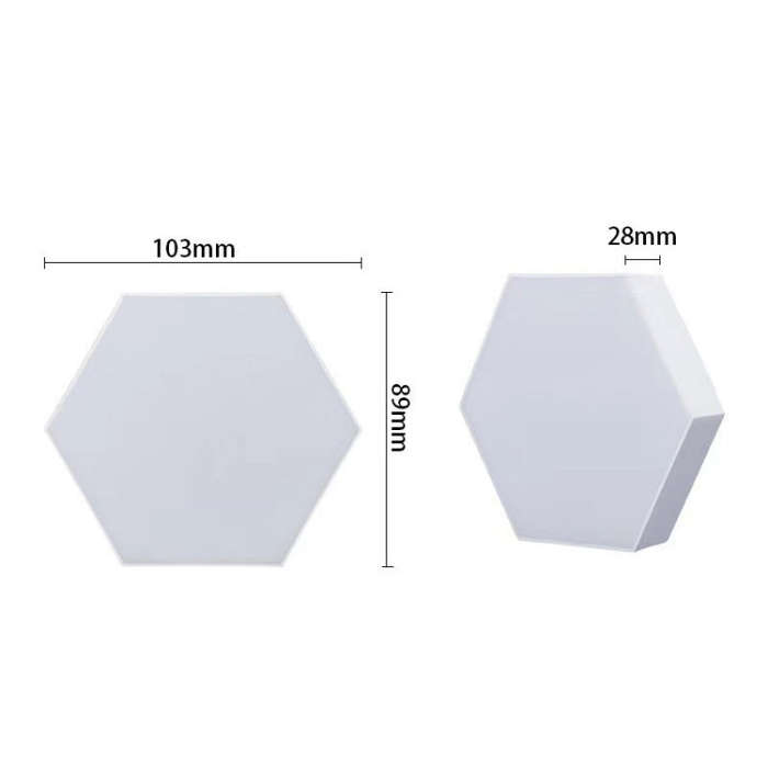 10pcs/set RGB Symphony Hexagon Lights DIY Bedside Ambient Wall Lamp Smart Honeycomb Light(WIFI-APP)