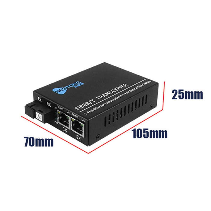 NESTONG  Gigabit Single-mode Fiber Optic Transceiver POE Photoelectric Converter,CN Plug