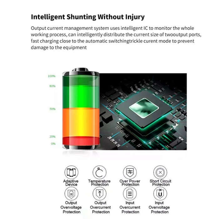 Mini Multifunctional Dual USB Digital Display Car Charger(Red)