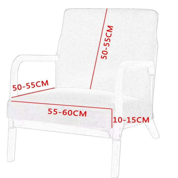 Wooden Sofa Chair Sleeve Solid Back Office Chair Chair Cover(Black)
