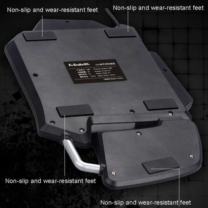 K-Snake G92 Single Small Keyboard Mobile Games Luminous Robotic Machine Sensory Game Keyboard(Black)
