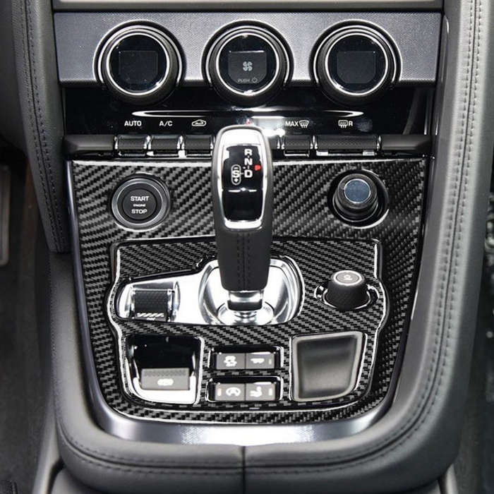 For Jaguar F-TYPE 2013+ 2pcs/ Set Panel Gear Position Decorative Sticker, Size: Left-hand Drive(B...