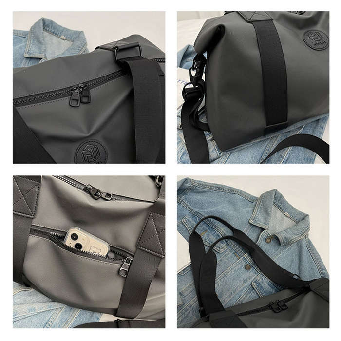 Large Capacity Waterproof Sports and Fitness Bag Outdoor Travel Luggage Bag(Grey)