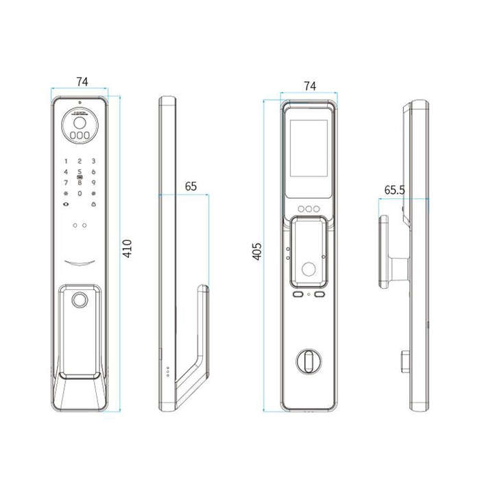 S61 Fully Automatic 3D Face Recognition Tuya Wifi Smart Fingerprint Lock Anti-theft Password Lock...