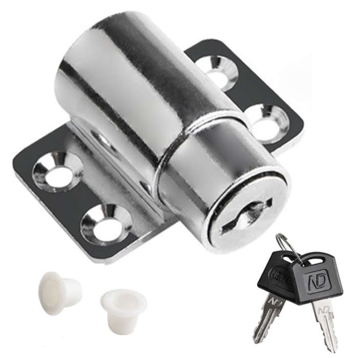 Door And Window Limit Lock Sliding Door Retainer Child Safety Lock, Color: Silver No Screw