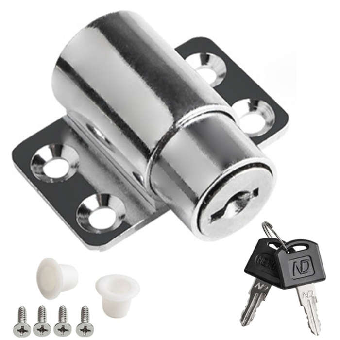 Door And Window Limit Lock Sliding Door Retainer Child Safety Lock, Color: Silver With Screw