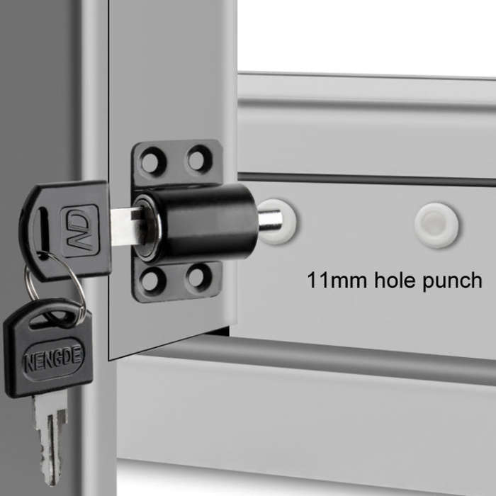 Door And Window Limit Lock Sliding Door Retainer Child Safety Lock, Color: Silver With Screw