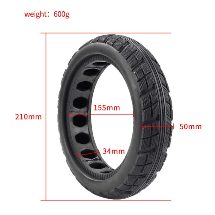For Xiaomi M365 Series Scooter 8.5 x 2.0 Inch Honeycomb Solid Tire Inflatable Rubber Explosion-pr...