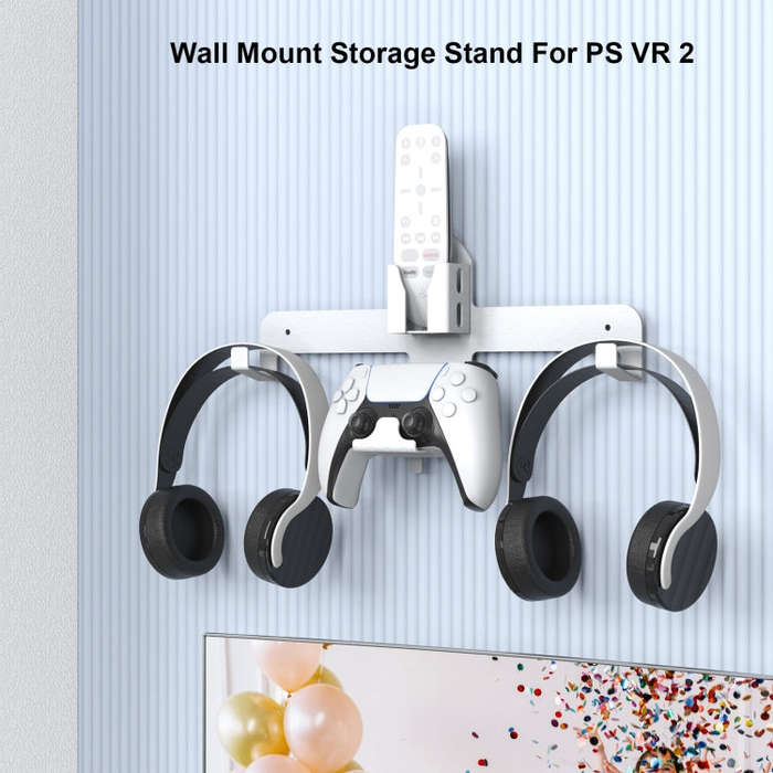 JYS JYS-P5158 For PS5 VR2 Wall Storage Bracket Helmet/Headset/Handle/Remote Control Wall Storage ...