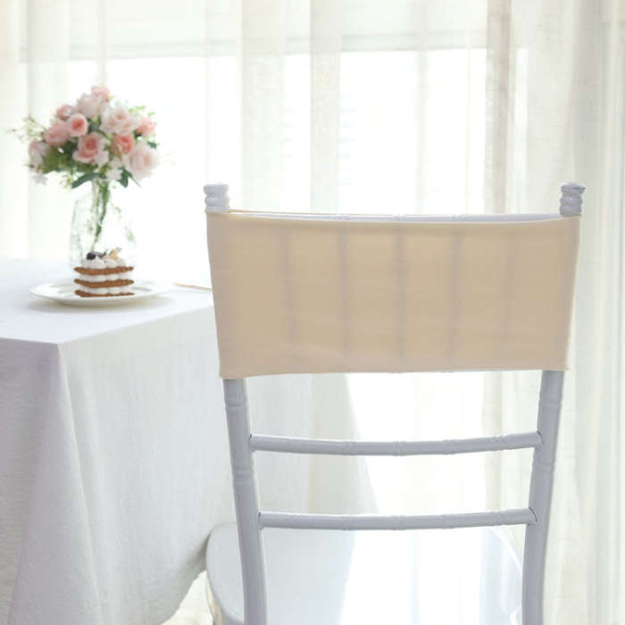 13 x 70cm Buckle-Free Elastic Hoop With Chair Back Flower No Tie Bow Wedding Banquet Chair Back D...