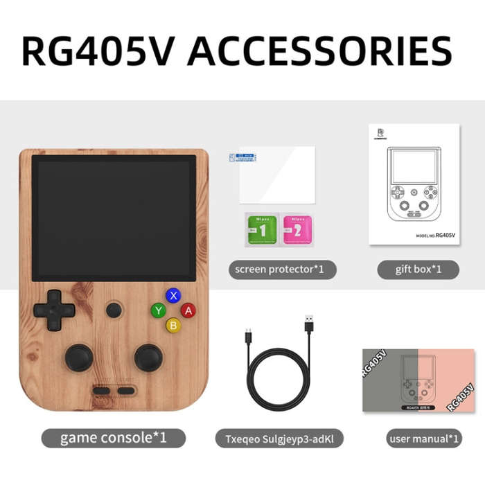 ANBERNIC  RG405V 4+128G 7000+ Games Handheld Game Console 4-Inch IPS Screen Android 12 System T61...