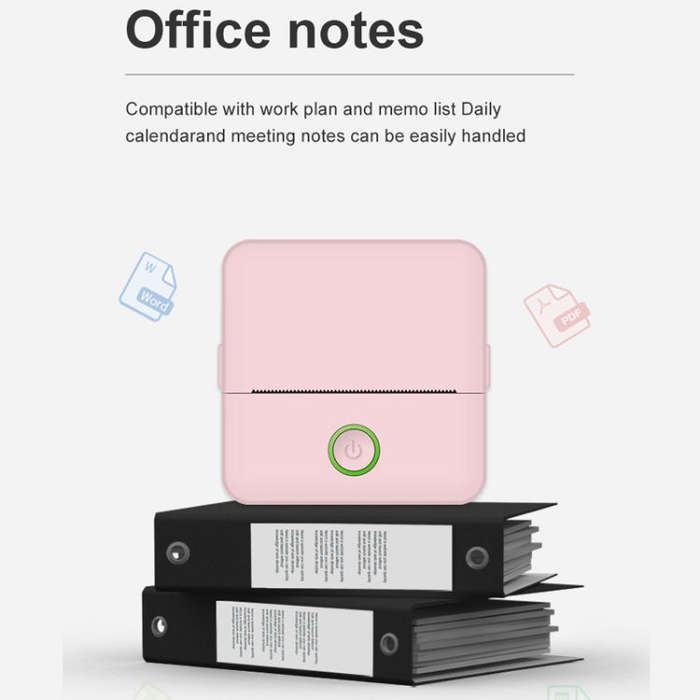 X6 200DPI Student Homework Printer Bluetooth Inkless Pocket Printer Pink Sicker x5