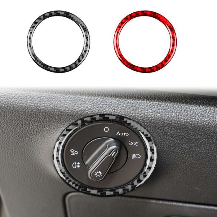 For Volkswagen Sagitar 2019-2023 Left-hand Drive Headlight Switch Decorative Sticker(Red)