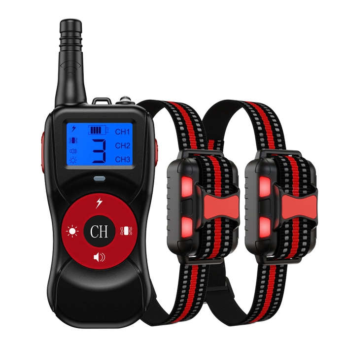 Smart Electronic Remote Control Training Device Waterproof Pets Bark Stopper, Size: For-Two-Dog(Red)