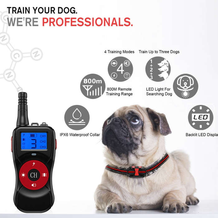 Smart Electronic Remote Control Training Device Waterproof Pets Bark Stopper, Size: For-Two-Dog(Red)