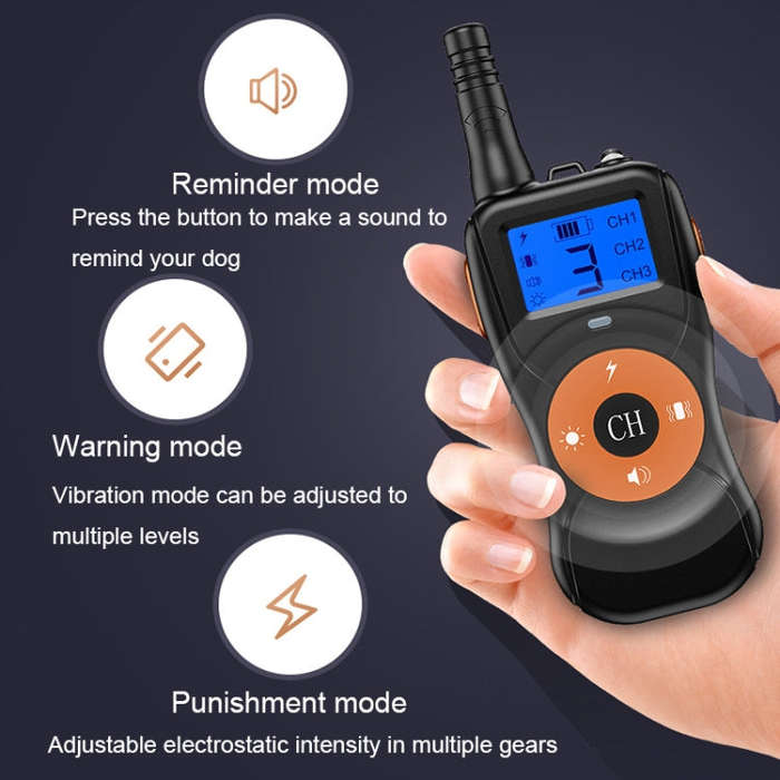 Smart Electronic Remote Control Dog Training Device Waterproof Pets Bark Stopper, Size: For-Two-D...