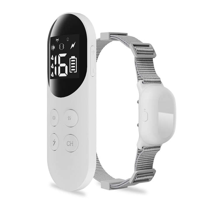 Smart Waterproof Collar For Pets Remote Control Training Device, Size: For-One-Dog(White)